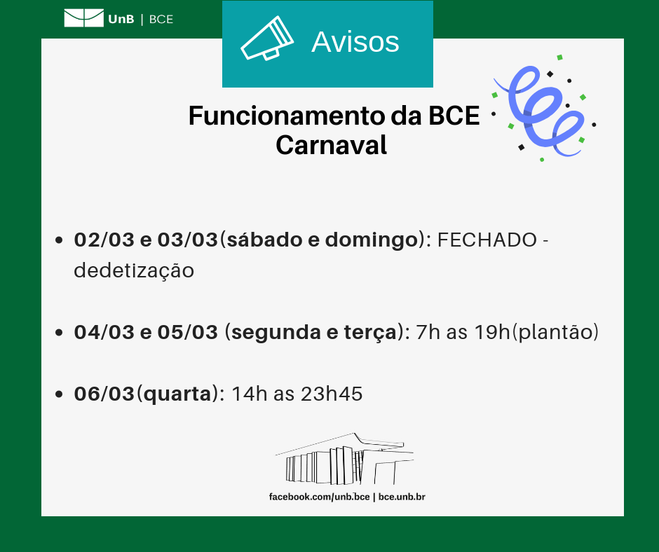 Funcionamento da BCE carnaval